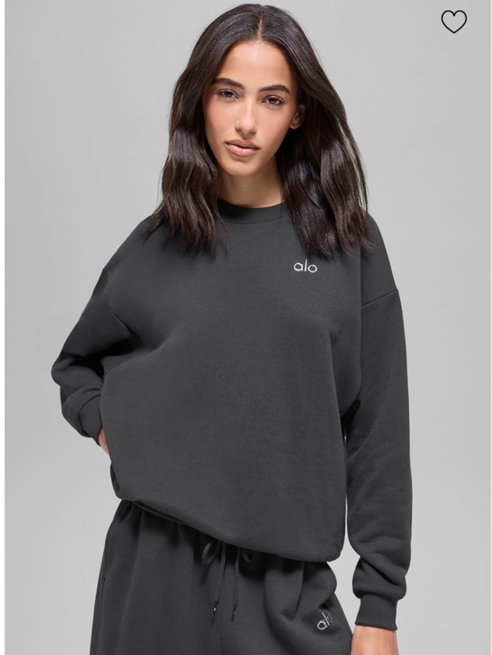 🩶SOLD OUT🩶ALO Yoga Accolade Crewneck Sweatshirt in Anthracite size Medium